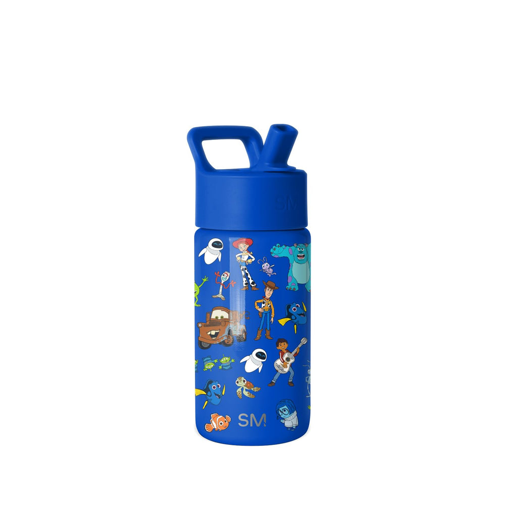 Simple Modern Disney Pixar front view shows colorful design and easy-grip for kids