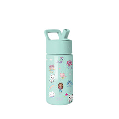 Simple Modern bottle front view showing Gabby's Dollhouse design and durable finish