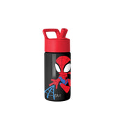 Simple Modern Marvel Spidey front view showing colorful hero design and 14oz size benefit