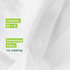 Simple wipe removing mascara demonstrating effective makeup lift
