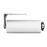 simplehuman front-mounted brushed stainless holder frees countertop space