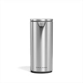 simplehuman front view brushed stainless shows sleek, durable finish and tidy benefit