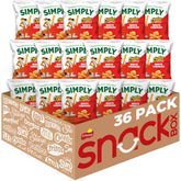 Simply Cheetos front packaging showing 36-count bag set and convenient single-serve benefit