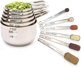 Simply Gourmet front view of full measuring set showing neat, durable design