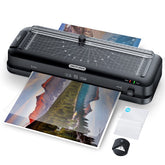 SINOPUREN front view showing compact all-in-one laminator and benefits