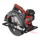 SKIL circular saw front angle showing blade and base for accurate ripping