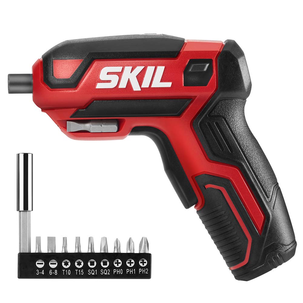 SKIL screwdriver front view showing compact design and ergonomic grip for comfortable use