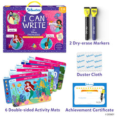 Skillmatics close-up of double-sided activity mat showing tracing guides and colorful art