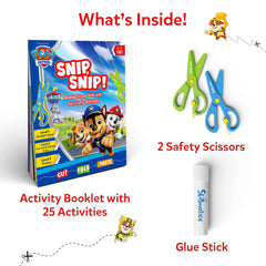 Skillmatics open activity booklet with step-by-step cutting exercises benefit skills