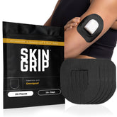 Skin Grip front view showing patch securing Omnipod with lasting hold