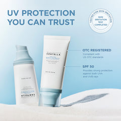 SKIN1004 pump dispensing a drop of sun serum for easy use