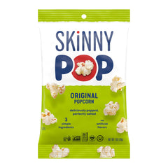 SKINNYPOP opened bag poured onto plate showing ready-to-eat benefit