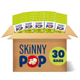 SKINNYPOP front packaging 30-count shows shelf-ready pantry convenience
