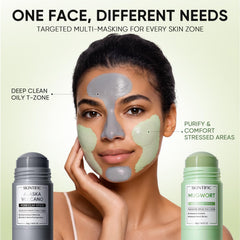 SKINTIFIC volcanic clay stick close-up showing creamy texture and deep-clean benefit
