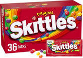 Skittles front box showing 36-count bulk packaging and convenience