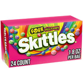 Skittles Sours front pack showing colorful pouch and easy sharing