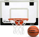 SKLZ Pro Mini front view showing clear backboard and rim for realistic play.