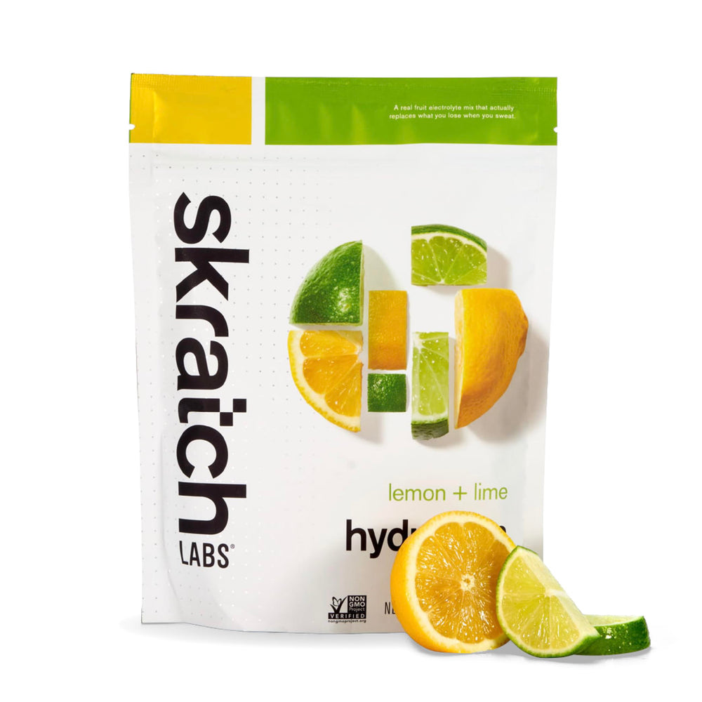 Skratch Labs front packaging showing lemon lime flavor and 20 servings for easy identification