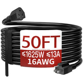 Skrizcable front view showing plug and socket for safe outdoor power