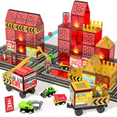 SKTMYY front packaging showing fire truck set and pieces, highlights fun