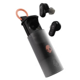 Skullcandy Dime Evo closed case front view showing compact portability and secure clip