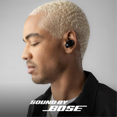 Skullcandy close-up of True Black earbuds highlighting premium finish