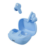 Skullcandy Smokin’ Buds front view showing Preppy Blue color and clear design benefit