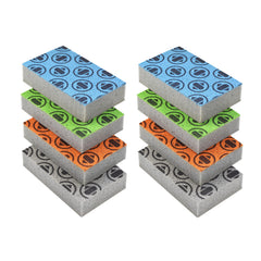 Skura Style front packaging showing eight colorful sponges and hygienic features