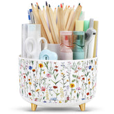 SKYDUE front view of rotating desk organizer showing clean design and storage benefit