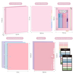SKYDUE close-up of pre-punched spiral notebooks for easy insertion benefit