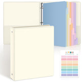 SKYDUE pastel binder front view showing clean pearl white cover and professional look