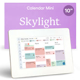 Skylight Calendar Mini front view showing organized color-coded family schedule and clear display