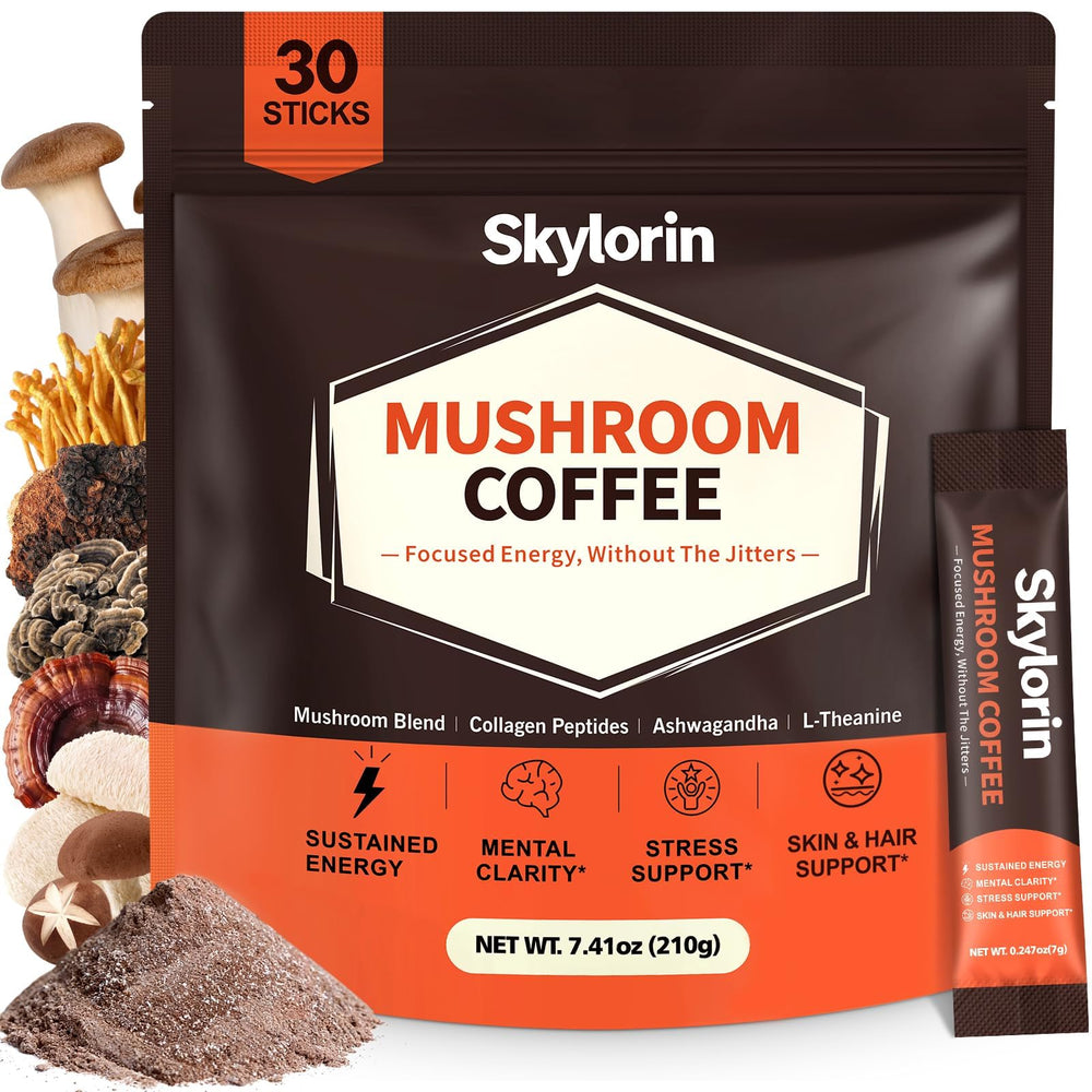 Skylorin front packaging showing 30 sticks and benefits for convenient use