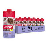SlimFast front packaging showing milk chocolate flavor and 20g protein benefit
