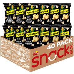 Smartfood front packaging showing 40-pack and product branding for convenient stocking