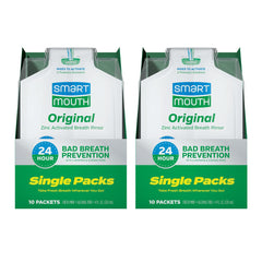 SmartMouth front packet showing branding and mint flavor for confident breath
