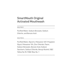 SmartMouth packet opened showing two chambers and preserved potency benefit