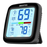 SMARTRO SC42 front display showing temperature and humidity, clear reading benefit
