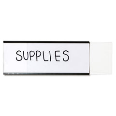 SmartSign paper insert inserted into C-channel demonstrating printable label compatibility