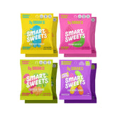 SmartSweets front packaging of sour variety pack showing contents and benefits