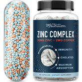 SMNutrition front packaging showing zinc microbeadlets and benefits