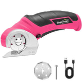 SnapFresh front view of hot pink cordless scissors showing compact design and ease