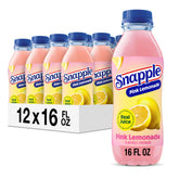 Snapple pink lemonade front packaging showing the bottle and label, brand refreshment