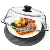 Snuvid glass cover front view showing clear dome and neat splash protection