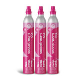 sodastream pink pack front packaging showing three cylinders and benefits