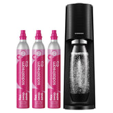 sodastream TERRA front view showing slim black design and bottle