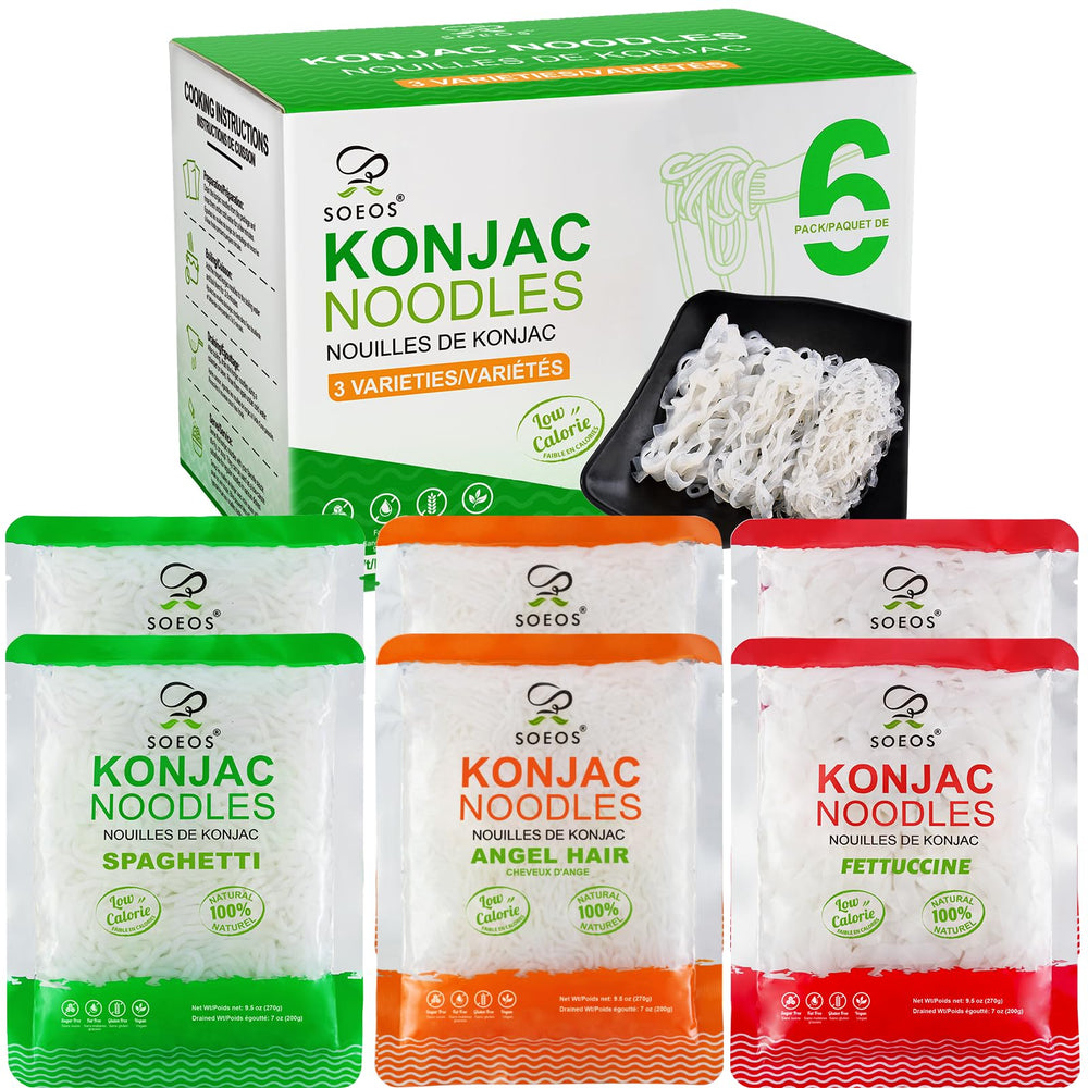 Soeos front packaging showing 6-pack and variety label, easy meal prep