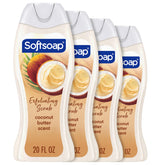 softsoap bottle front packaging showing coconut butter scent and benefits