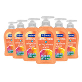 Softsoap front packaging showing 11.25 fl oz bottle and crisp clean benefit