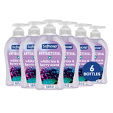 Softsoap front packaging showing White Tea & Berry and pump, highlights convenience